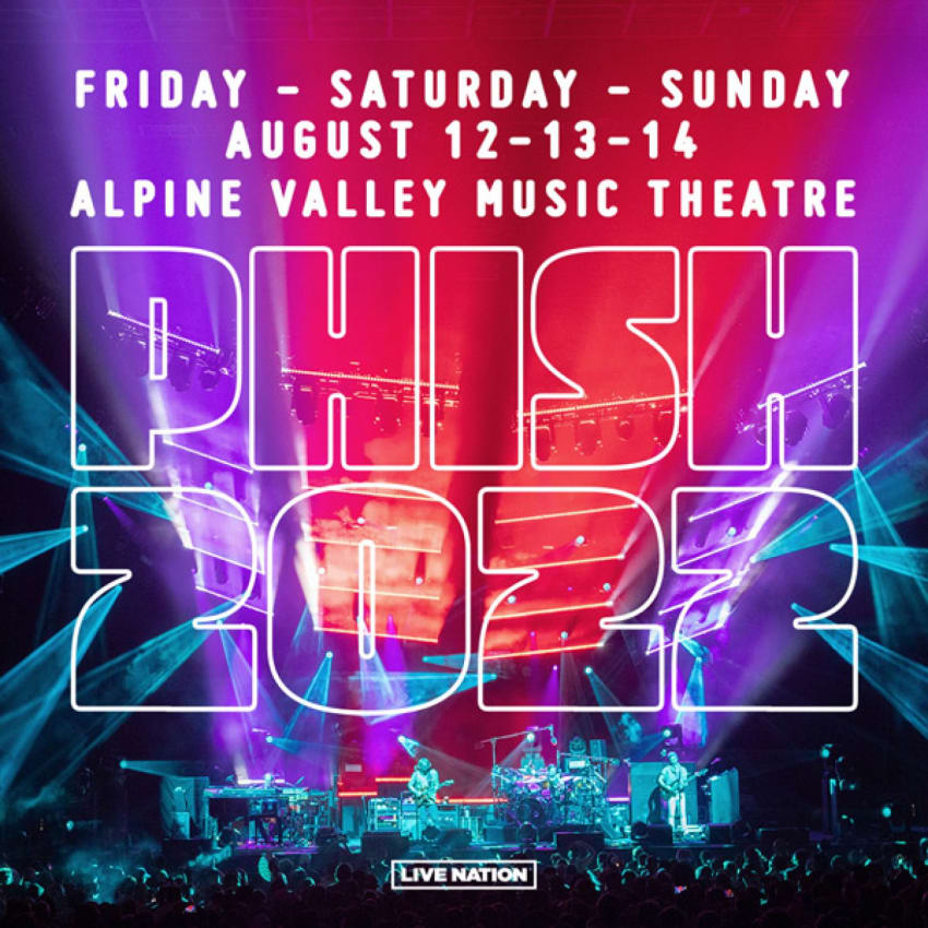 Phish East Troy Setlist & Video Alpine Valley Music Theatre Aug 12