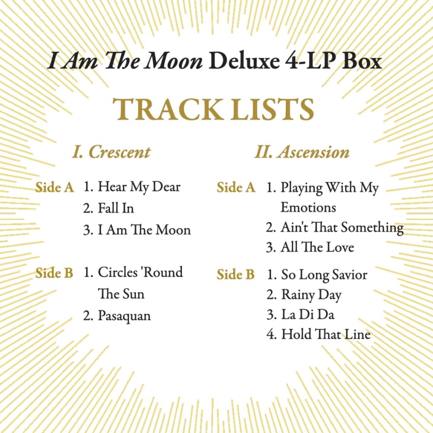 I Am The Moon Tracklist Part 1