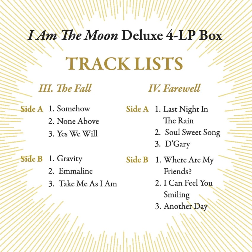 I Am The Moon Tracklist Part 2