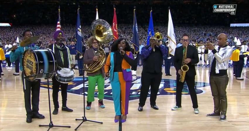 Preservation Hall Jazz Band Tank Ball National Anthem NCAA Basketball Championship