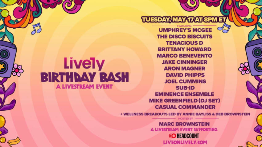 Lively Birthday Bash Livestream Lineup Umphreys McGee Disco Biscuits