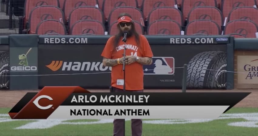 Arlo McKinley National Anthem Cincinnati Reds