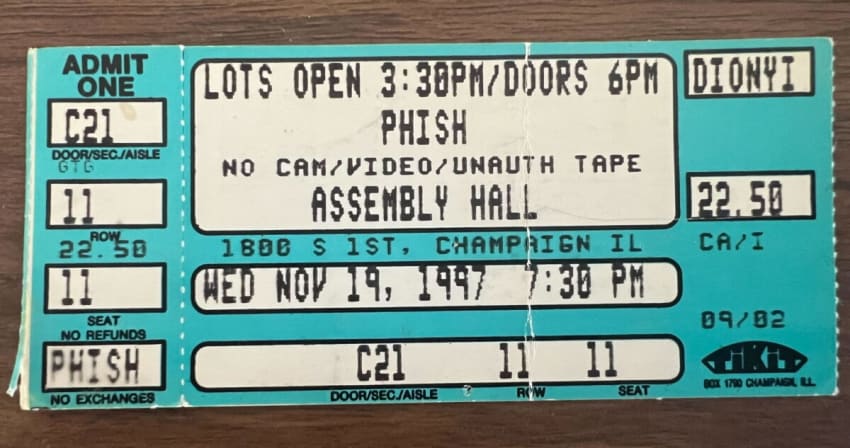Kahn Champaign 97 Ticket Stub