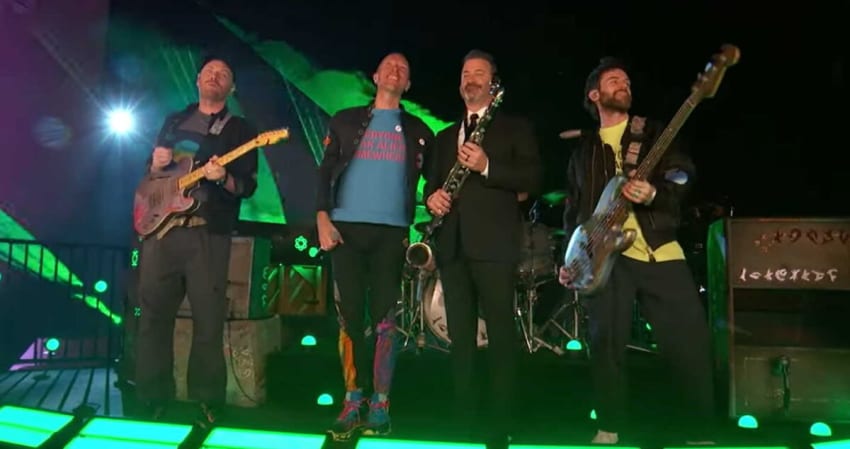 Coldplay Clocks Kimmel 20th Anniversary Video