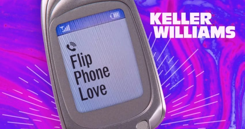 Keller Williams Flip Phone Love Droll