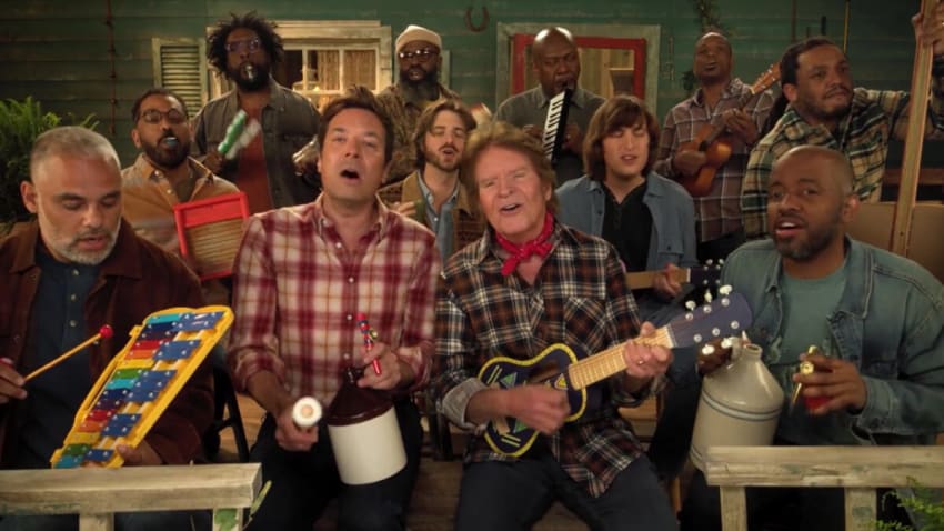 Watch John Fogerty, Jimmy Fallon & The Roots Play CCR Hit On Classroom Instruments