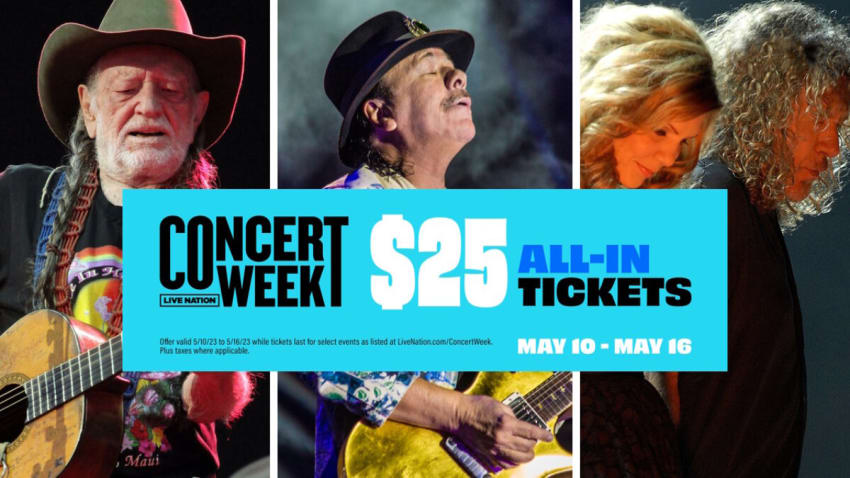Get $25 Tickets To See Rock & Roll Hall Of Famers Santana, Willie Nelson, Robert Plant & More