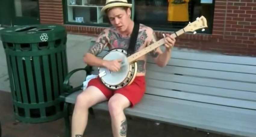 Billy Strings 19 Shirtless Banjo