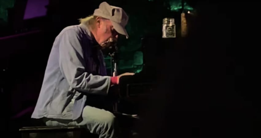 Neil Young piano Coastal Tour