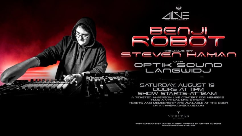 Benji Robot with visuals by Steven Haman w/ OptiK Sound & Langwidj