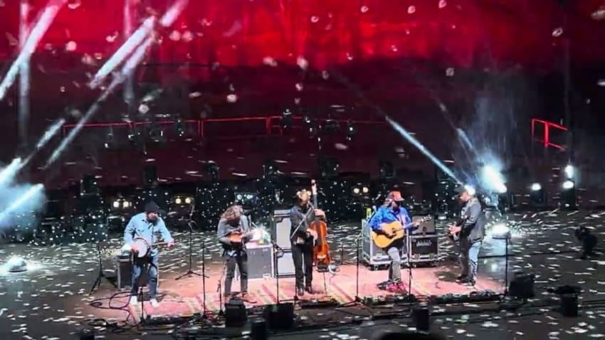 “Fire” (Jimi Hendrix) with Pyrotechnics - Greensky Bluegrass - 9/16/2023 - Red Rocks Amphitheatre