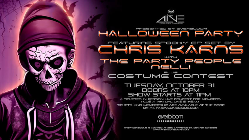 HALLOWEEN ft CHRIS KARNS w/ The Party People & Nelli! + Costume Contest!