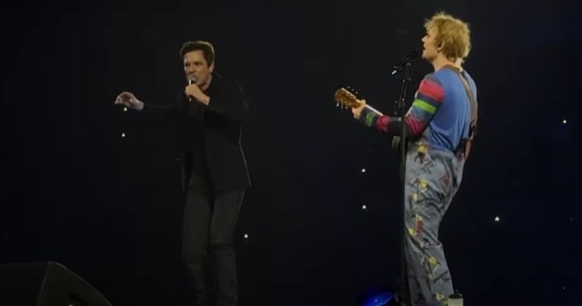 Ed Sheeran Brandon Flowers Las Vegas 2023