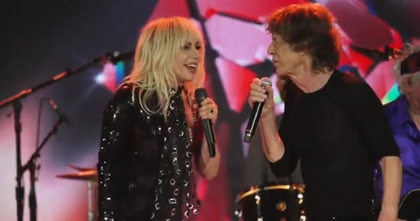 Rolling Stones Lady Gaga Screen