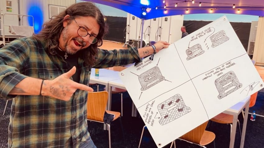 See Dave Grohl's Beer Bong & Hash Smuggling Diagrams To Raise Money For Charity
