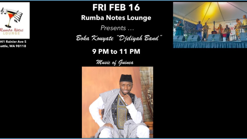 Rumba Notes Lounge Presents... Boka Kouyate "Djeliyah Band"