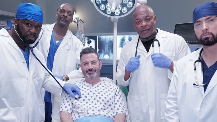 Watch Dr. Dre, Snoop Dogg, Eminem & 50 Cent’s ‘Dre’s Anatomy’ Parody On ‘Kimmel’