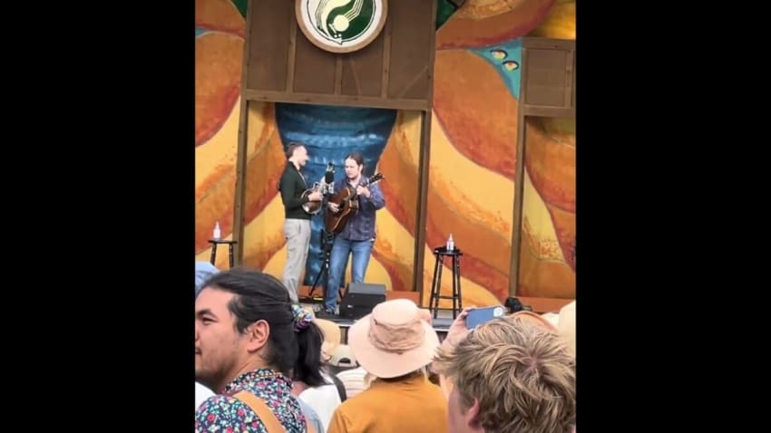 Billy Strings/Chris Thile, “The Train That Carried My Girl From Town” 6/20/24, Tride Bluegrass Fest.