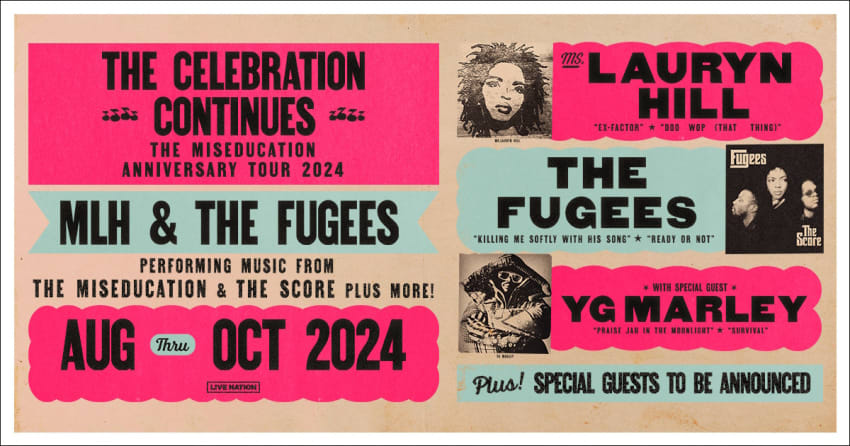 Ms. Lauryn Hill & The Fugees Announce 2024 The Miseducation Anniversary Tour