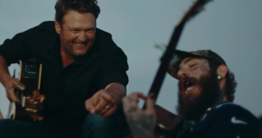 Post Malone Country Album F-1 Trillion Blake Shelton Single