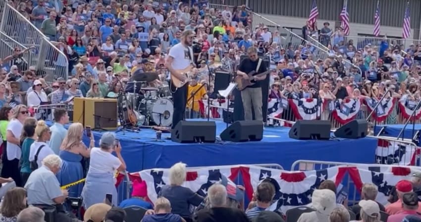 Bon Iver Kamala Harris Rally