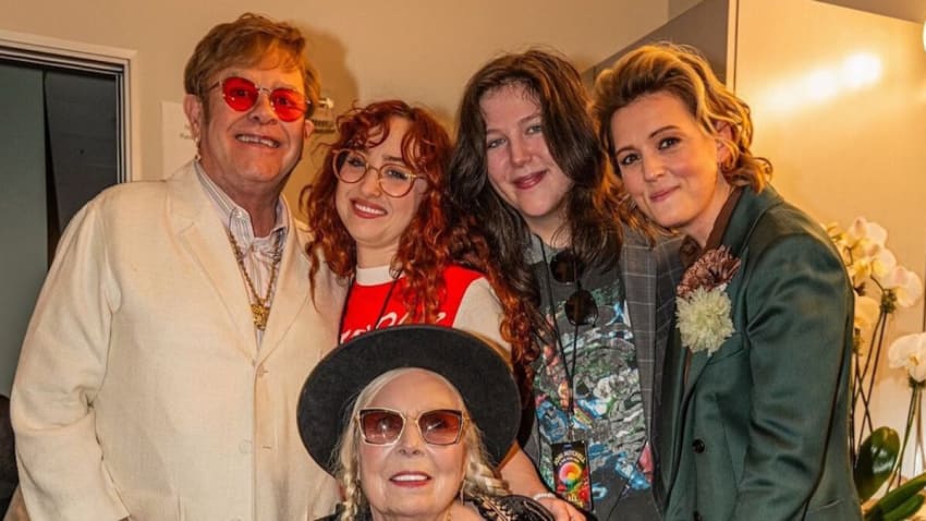 Watch Joni Mitchell, Elton John, Chappell Roan, Brandi Carlile & More Sing ‘I’m Still Standing’ Backstage At Hollywood Bowl
