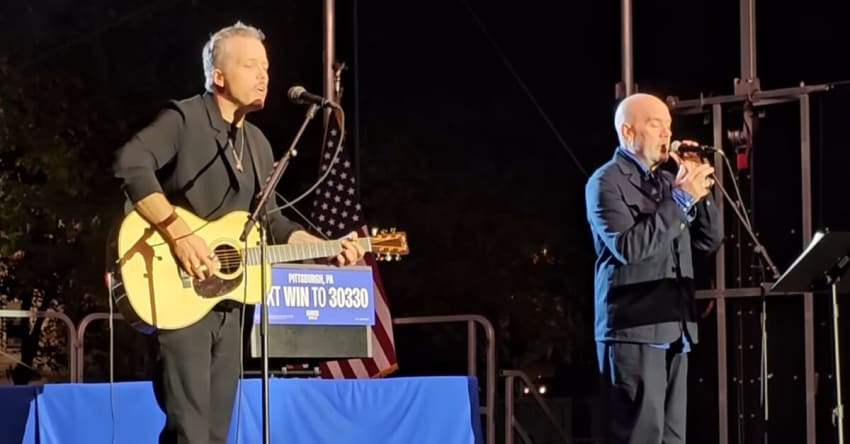 Michael Stipe Jason Isbell Pittsburgh Harris Walz Video