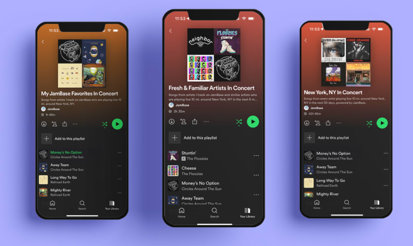 Playlist phones body