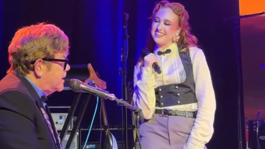 Elton John Performs With Chappell Roan At Oscars Party