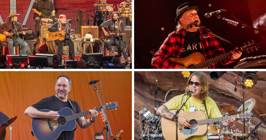 Farm Aid 2025 Willie Nelson Neil Young Dave Matthews Billy Strings