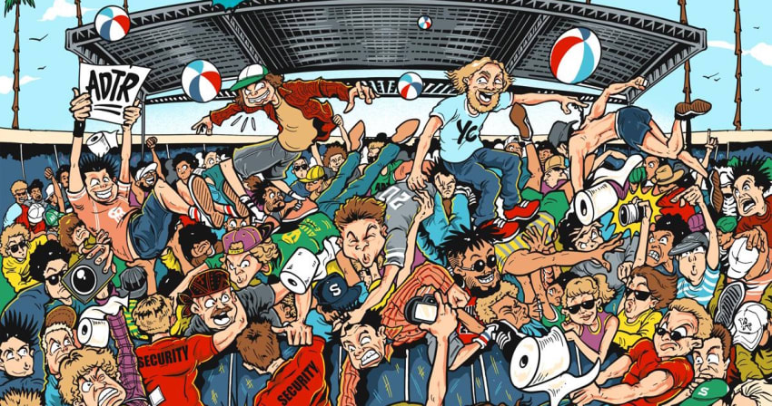 A Day To Remember Yellowcard Maximum Fun Tour Art