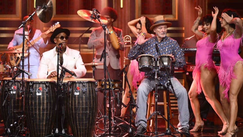 Watch Pedrito Martínez Group & Bill Murray Light Up 'The Tonight Show' With 'Ilusión Óptica'