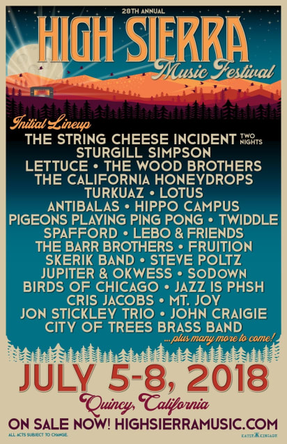 High Sierra Music Festival Announces Initial 2018 Lineup