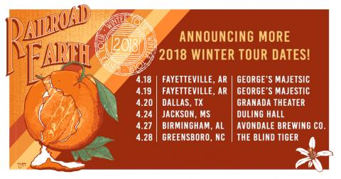 Railroad Earth Welcomes Roosevelt Collier In Atlanta Adds April Dates