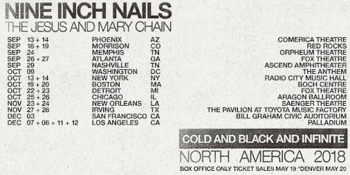 Updated Nine Inch Nails Announce 2018 North American Tour Bad Witch Album