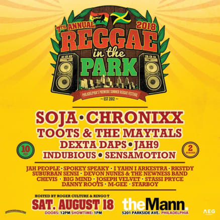 Reggae In The Park Details 2018 Lineup