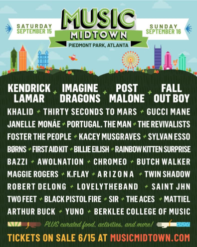 Music Midtown Announces 2018 Lineup