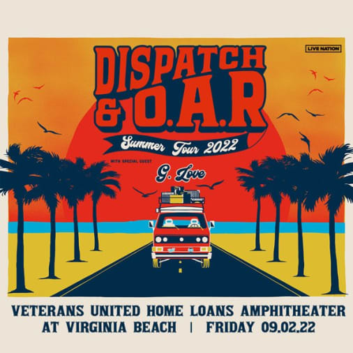 Virginia Beach Amphitheater Schedule 2022 Dispatch And O.a.r. Tour Tickets - Virginia Beach, Va - Sep 2, 2022 -  Veterans United Home Loans Amphitheater At Virginia Beach