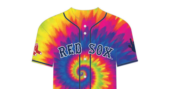 MLB x Grateful Dead x Red Sox T-Shirt from Homage. | Ash | Vintage Apparel from Homage.