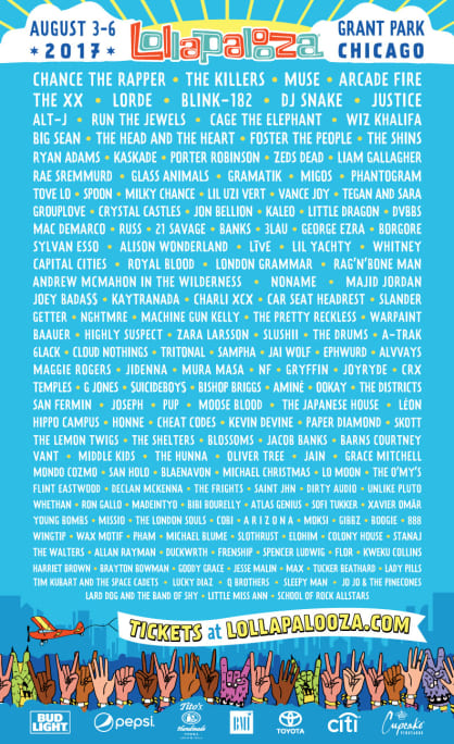 Lollapalooza lineup sale