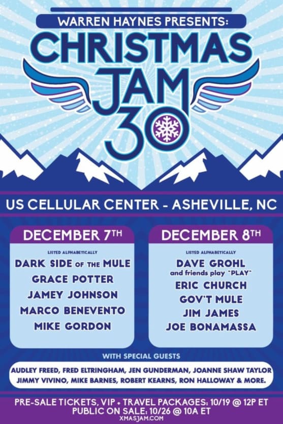 Warren Haynes Christmas Jam Announces 2018 Lineup