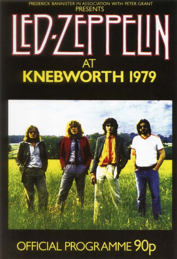 Led Zeppelin Knebworth Program