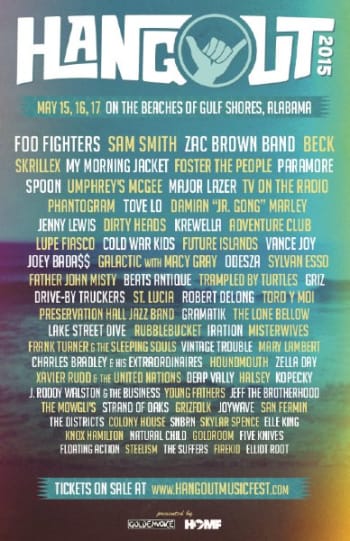 Hangout Music Fest 2015 Lineup Additions Announcement