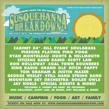 Cabinet Announces Susquehanna Breakdown Music Festival Lineup
