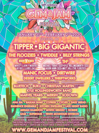 Gem Jam Lineup 2020