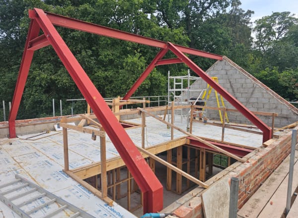Portal Steel Frame — Roof Level
