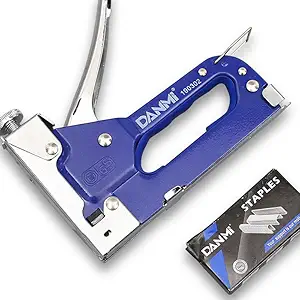 3-Way Manual Heavy Duty Staple Gun for Upholstery, Wood, Doors & Framing | Hand Nail Tacker Rivet Tool with Adjustable Pressure