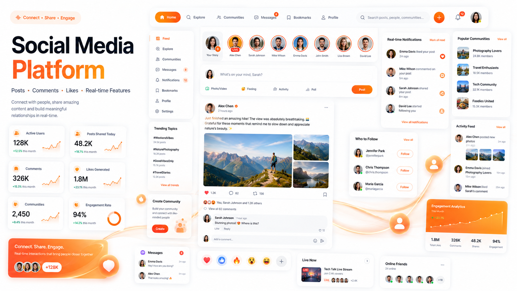 Social Media Platform with Real-time Features