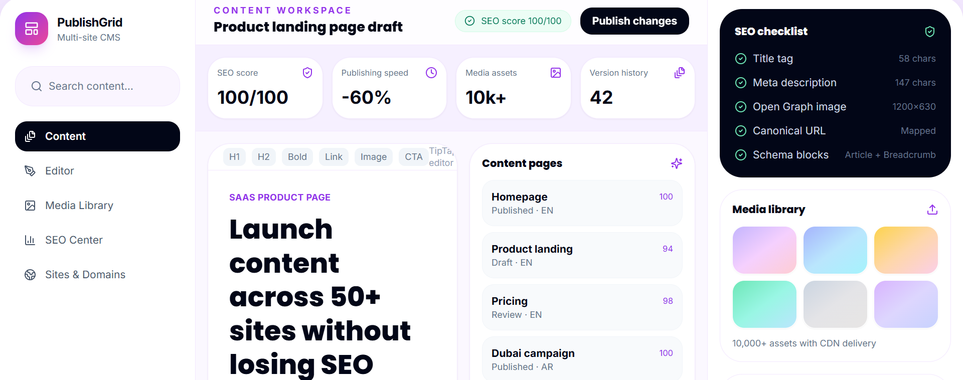 Content Management & Publishing Platform