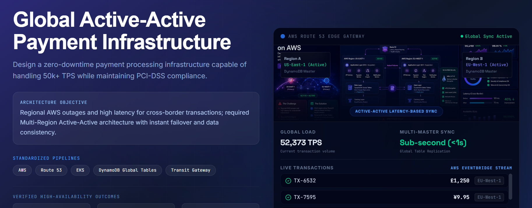 Global Active-Active Payment Gateway on AWS